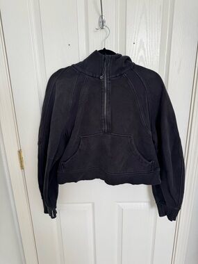 lululemon athletica Black Cropped Scuba Hoodie